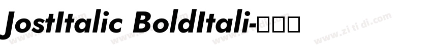JostItalic BoldItali字体转换